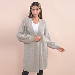 LA MAREY Sweater Cardigan (Size 80x55 Cm) - Grey