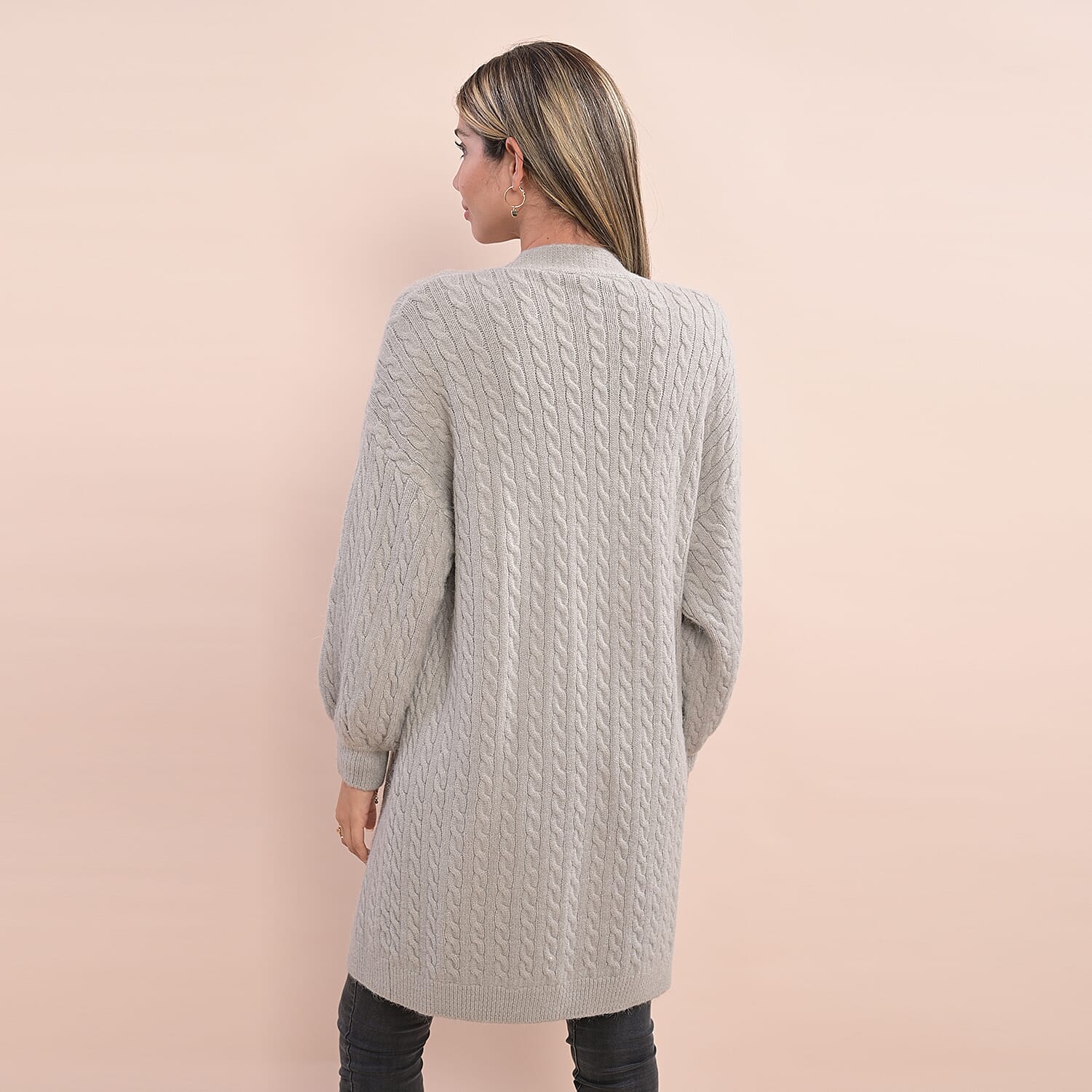 LA MAREY Cardigan (Size 8-20 ) - Light Grey