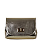 Bulaggi Collection - Fern Crossbody Bag with Twist Clasp Closure (Size 16x14x07 Cm) - Silver