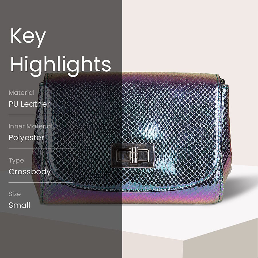 Bulaggi Collection - Fern Crossbody Bag with Twist Clasp Closure (Size 16x14x07 Cm) - Mint