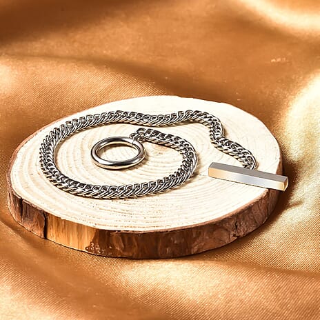 Bracelet (Size - 8) With T-Bar Lock in Stainless Steel