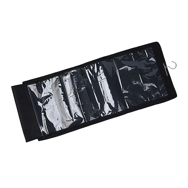 SET OF 3 Hanging Dust Proof Handbag Purse Organiser with 6 Pockets (Size:33x80Cm) - Black