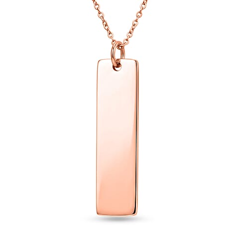 Personalized Dog Tag Chain (Size - 20) in Rose Gold Tone
