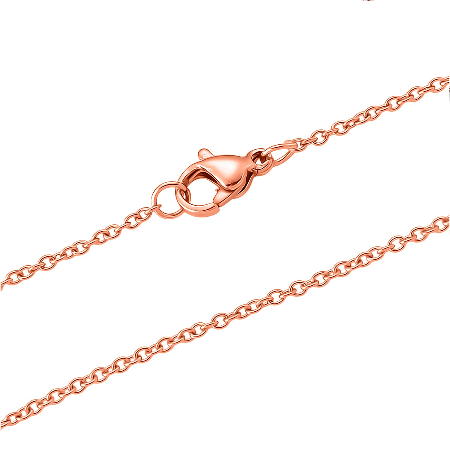 Personalized Dog Tag Chain (Size - 20) in Rose Gold Tone