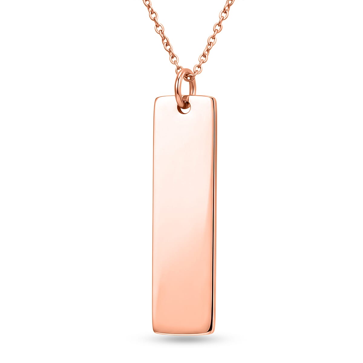 Personalized Dog Tag Chain (Size - 20) in Rose Gold Tone