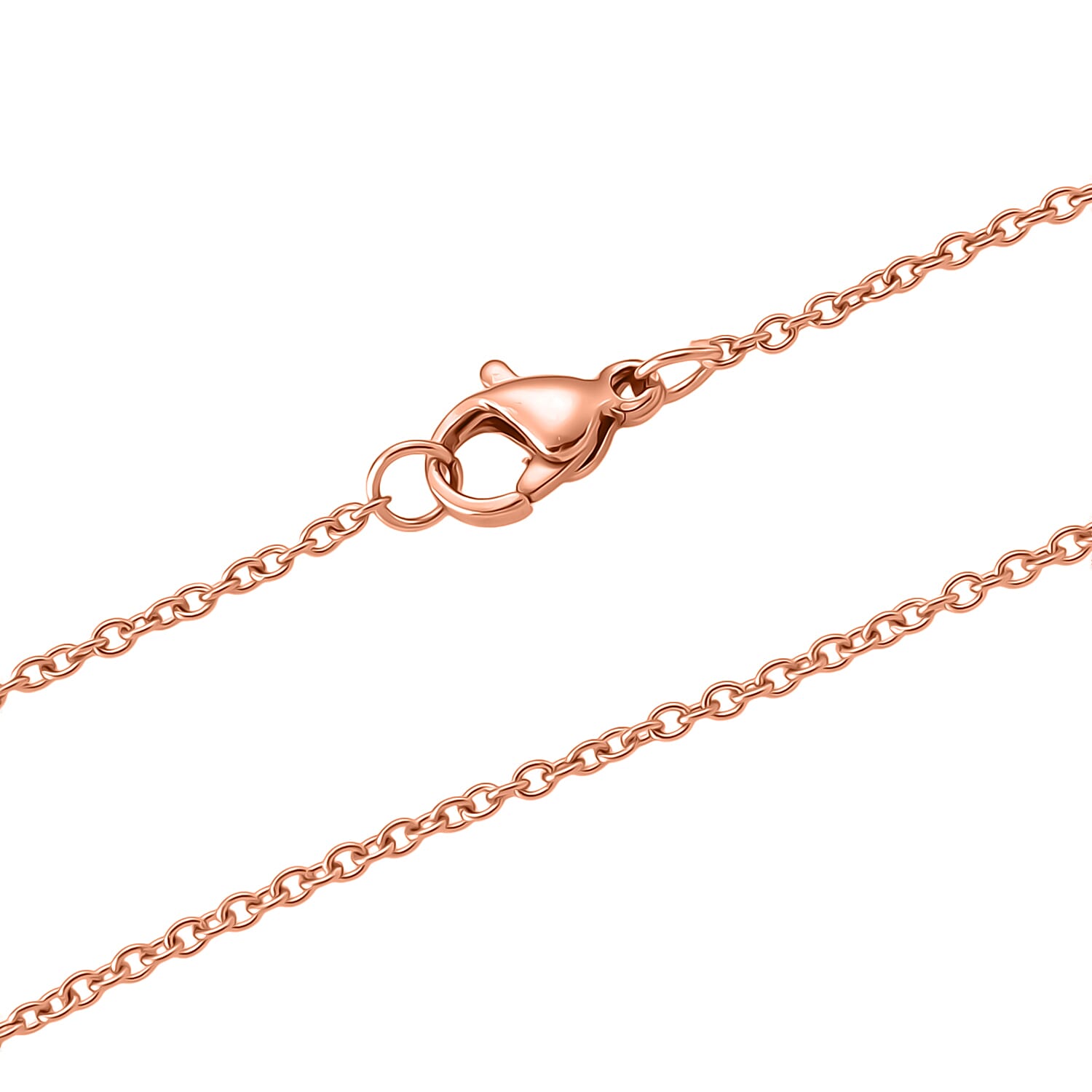 Personalized Dog Tag Chain (Size - 20) in Rose Gold Tone