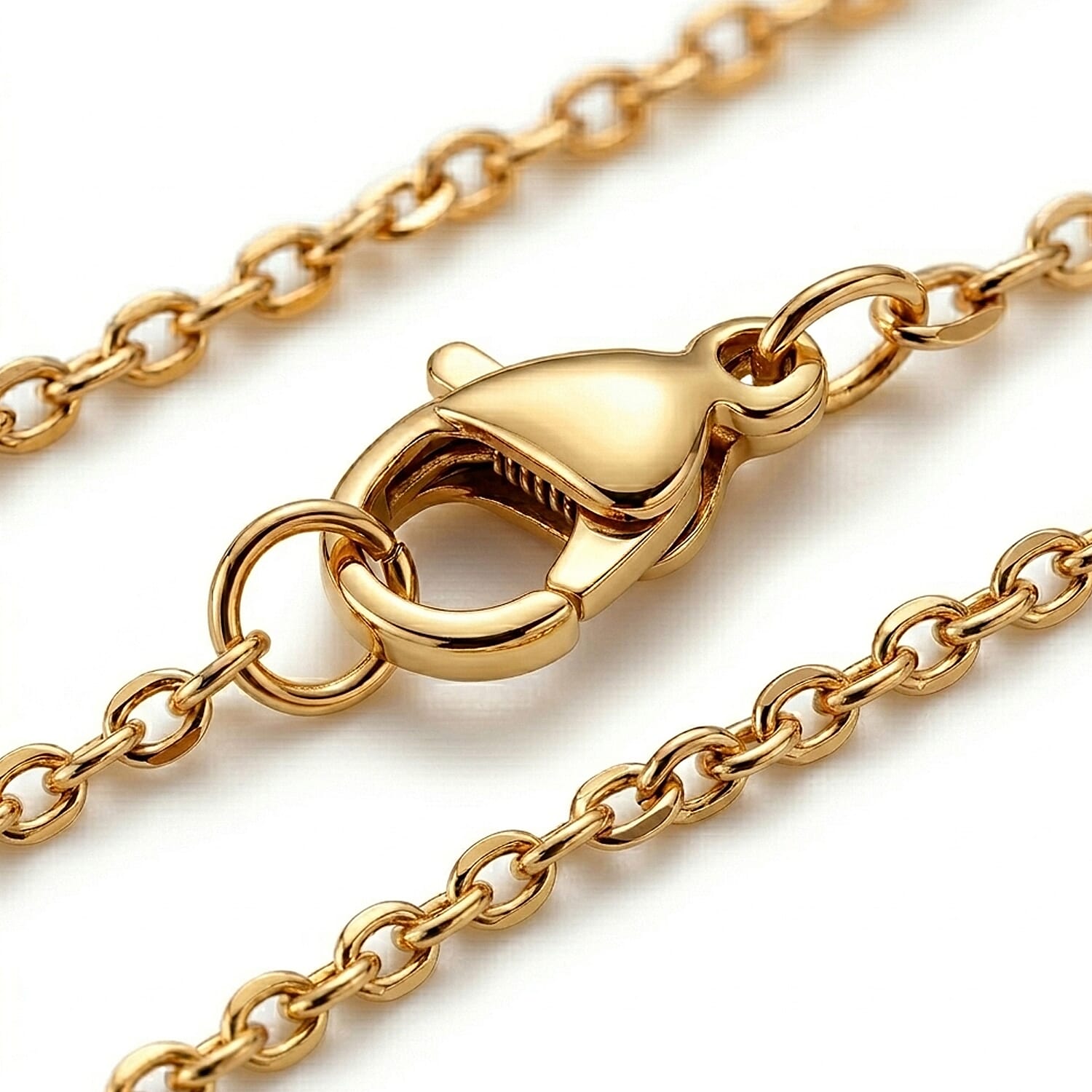 Personalized Dog Tag Chain (Size - 20) in Yellow Gold Tone