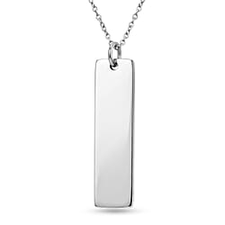 Personalised Bar Pendant with Chain in Rose Gold Tone 20 Inches