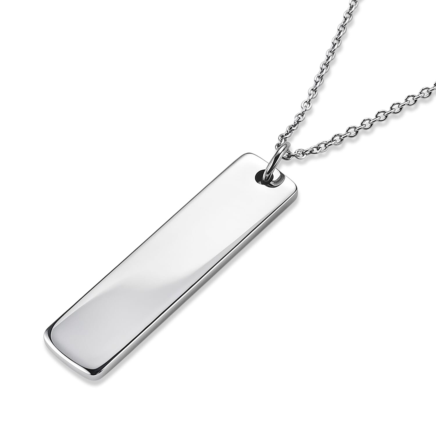 Personalized Dog Tag Chain (Size - 20) in Silver Tone
