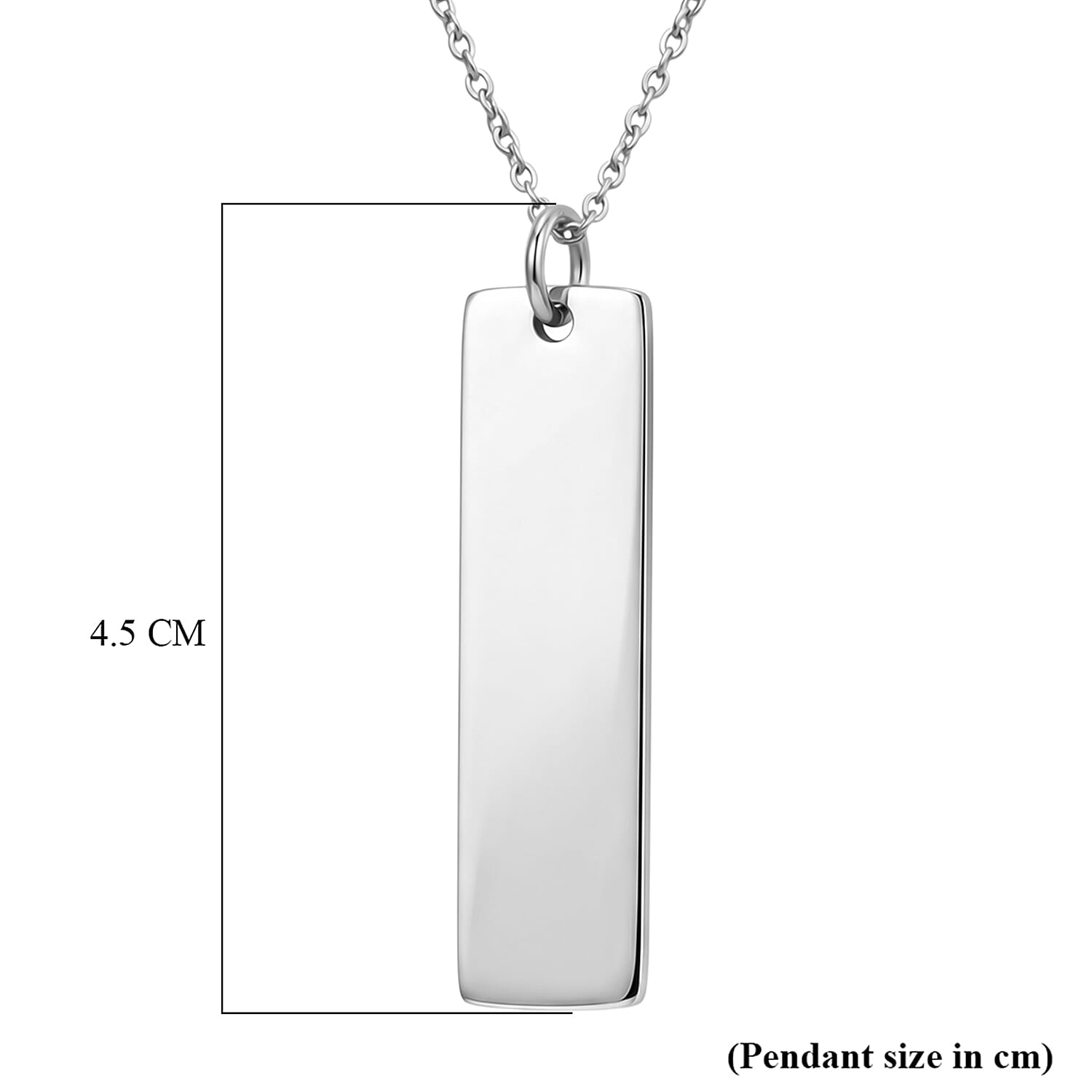 Personalized Dog Tag Chain (Size - 20) in Silver Tone