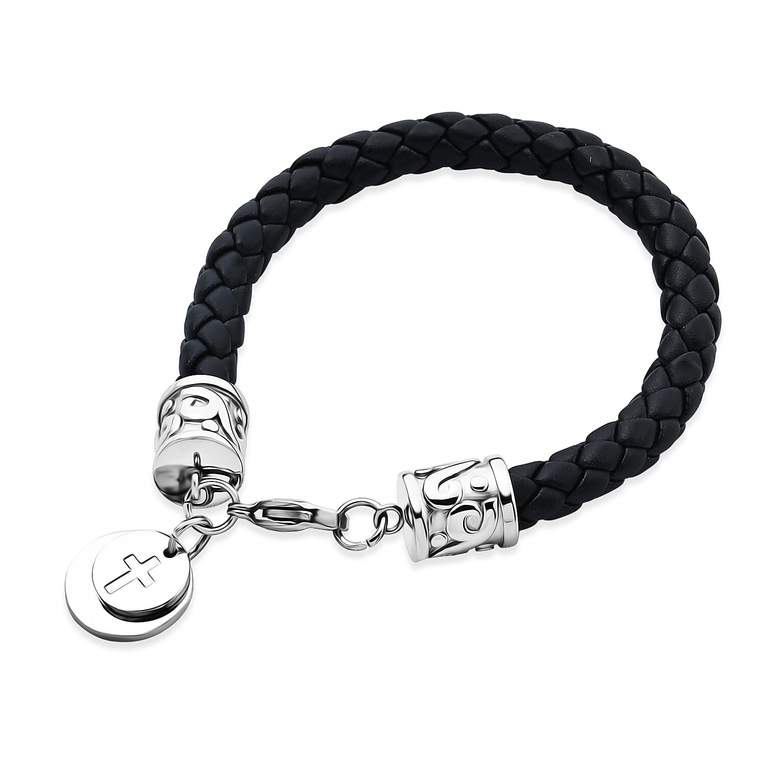 Coin Charms Bracelet (Size - 8) in Silver Tone