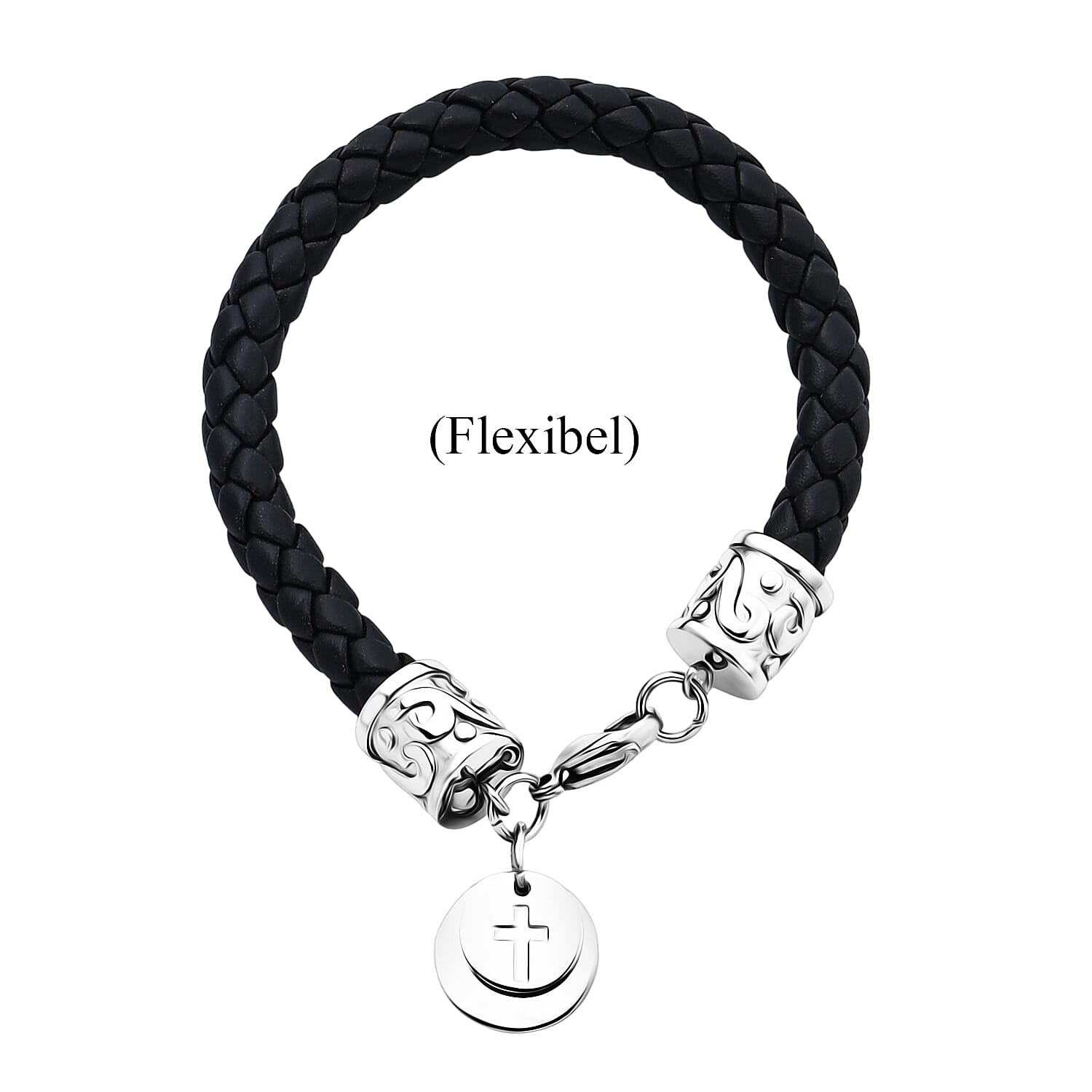 Coin Charms Bracelet (Size - 8) in Silver Tone