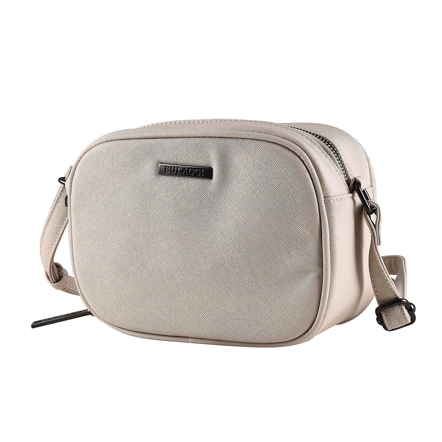 Bulaggi Collection - Gauze Crossbody Bag with Adjustable Shoulder Chain - Bone White