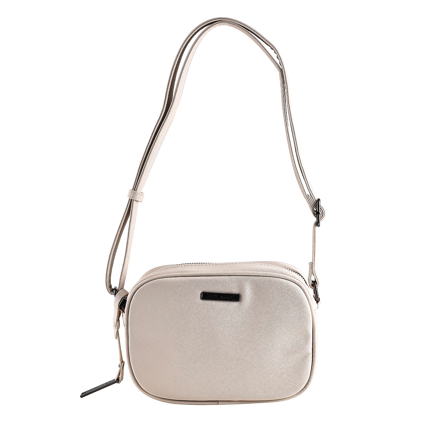 Bulaggi Collection - Gauze Crossbody Bag with Adjustable Shoulder Chain - Bone White