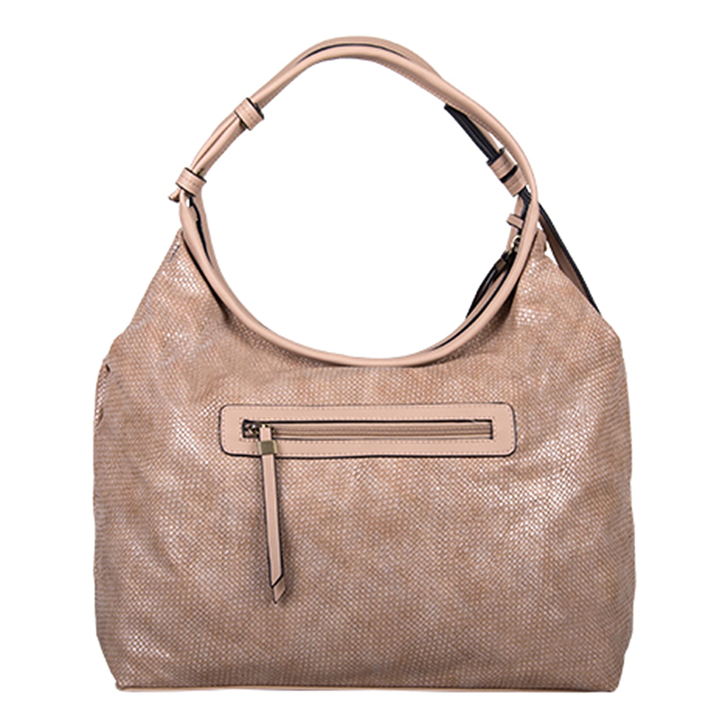 Bulaggi Collection - Mila Hobo Shoulder Bag with Zipper Closure (Size 35x28x11cm) - Camel