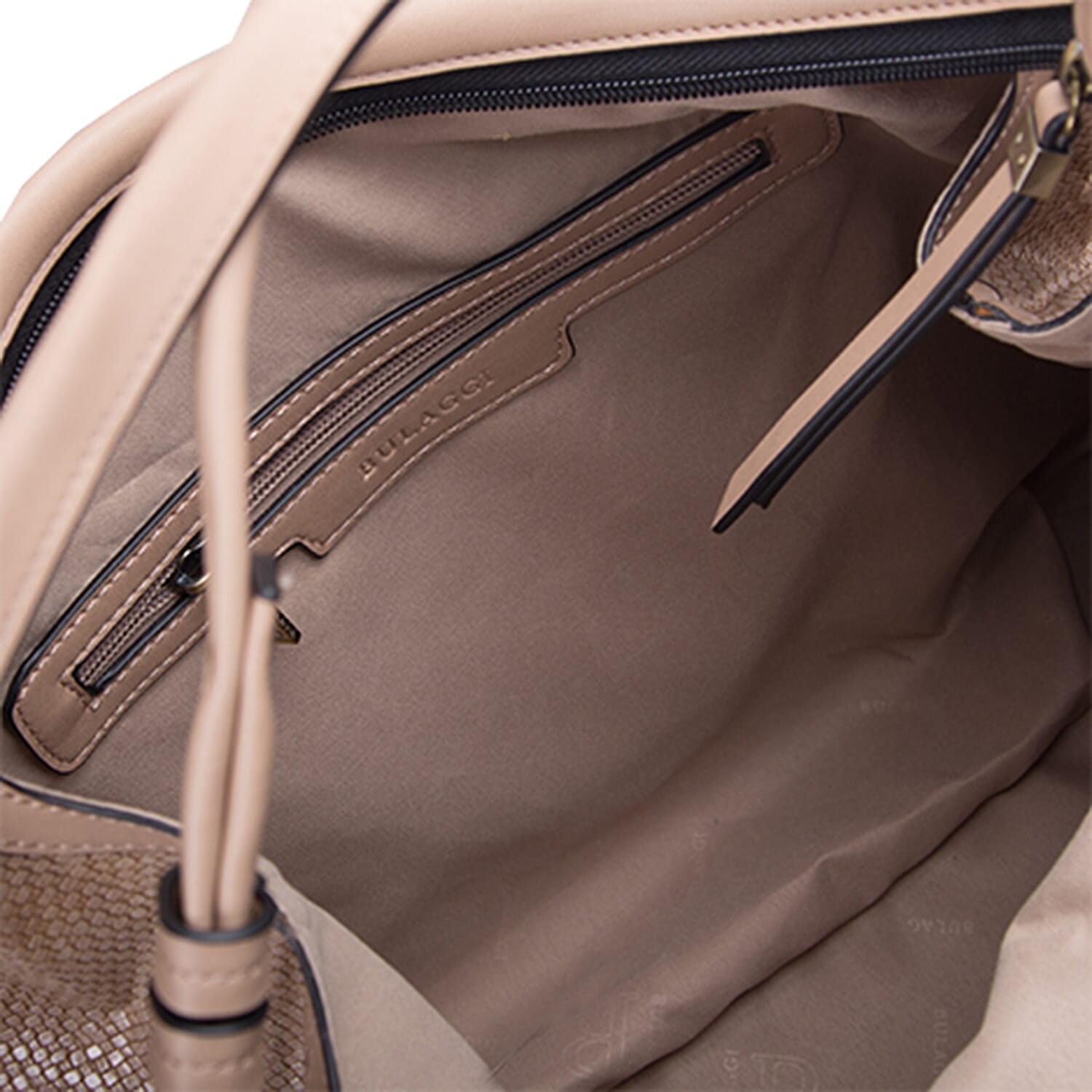 Bulaggi Collection - Mila Hobo Shoulder Bag with Zipper Closure (Size 35x28x11cm) - Camel