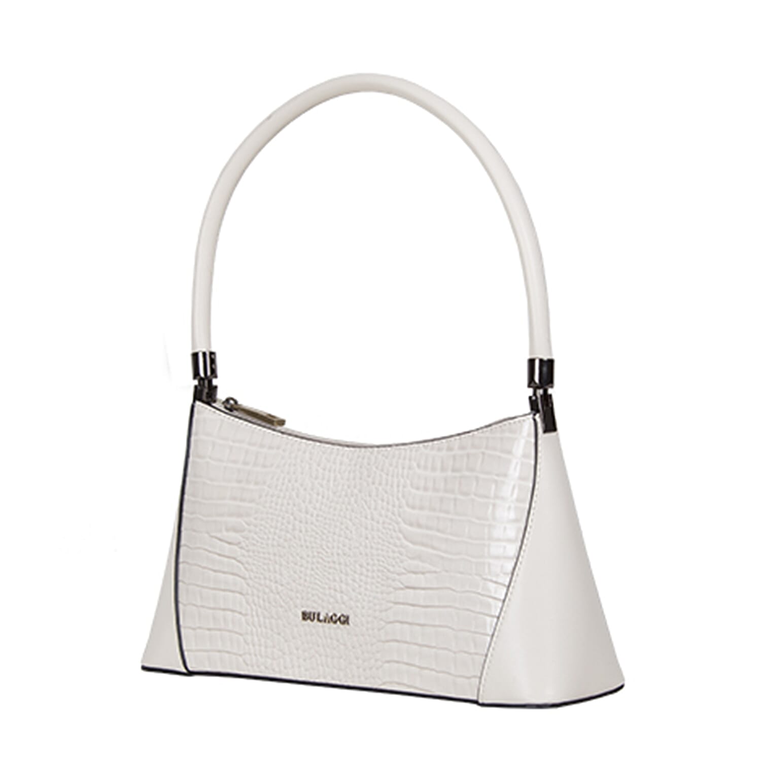 Bulaggi Collection - Hortense Baguette Handbag (Size 31x16x8cm) - Bone White