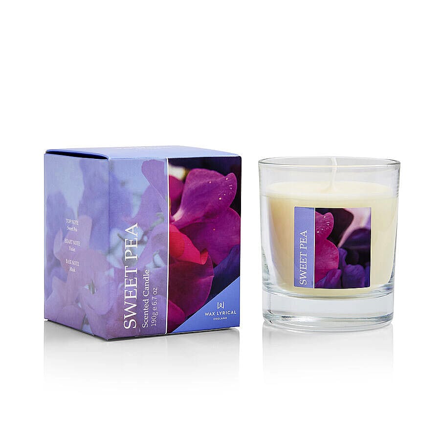 WAX LYRICAL Medium Sweet Pea Candle (190g) - Burn Time 35Hrs