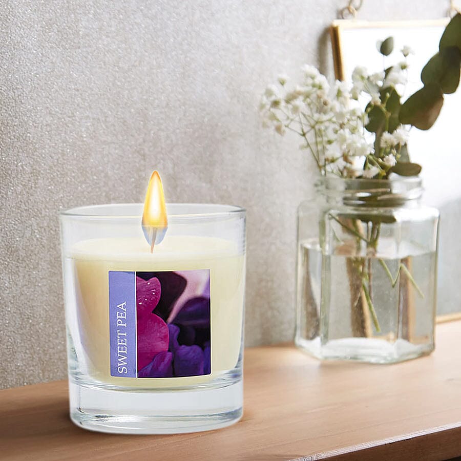 WAX LYRICAL Medium Sweet Pea Candle (190g) - Burn Time 35Hrs