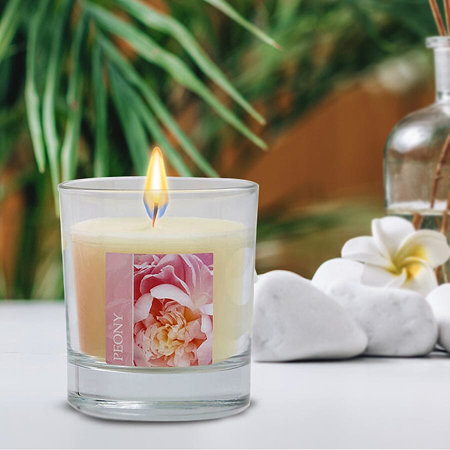 WAX LYRICAL Medium Peony Candle (190g) -  Burn Time 35Hrs