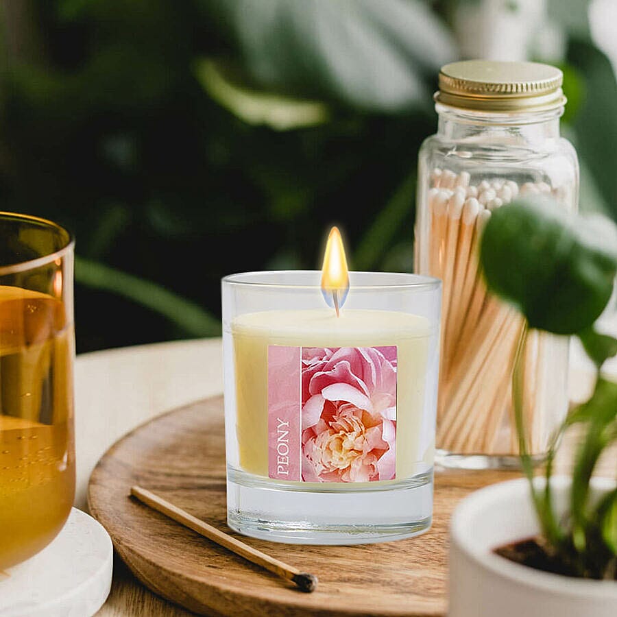 WAX LYRICAL Medium Peony Candle (190g) -  Burn Time 35Hrs