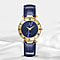 Jacques Du Manoir Swiss Movement Blue Dial Water Resistant Coupole Watch with Blue Strap - 33mm