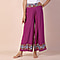 Value Buy - LA MAREY Embroidery Pattern Women Trousers - Purple