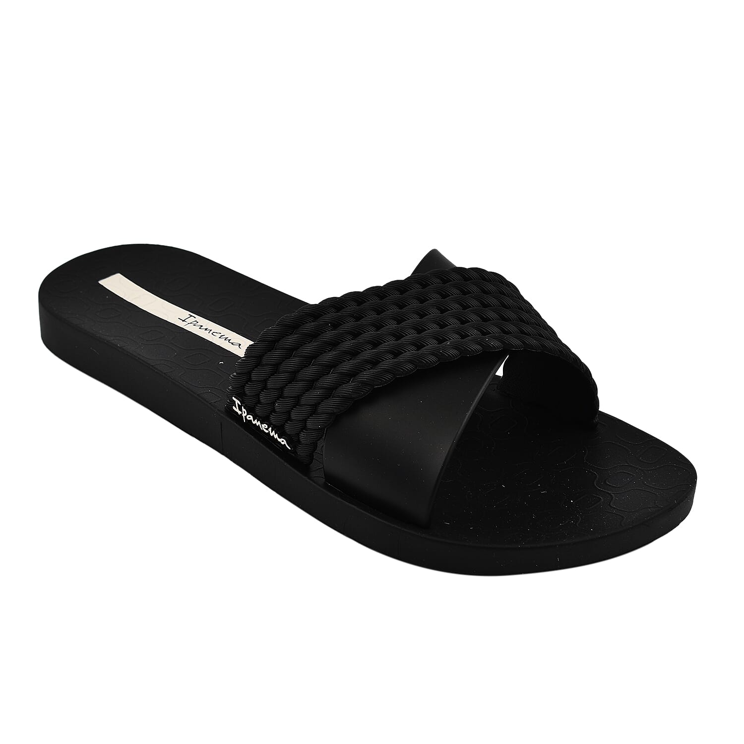 Ipanema Street Slide Rope Flat Sandals (Size 3) - Black