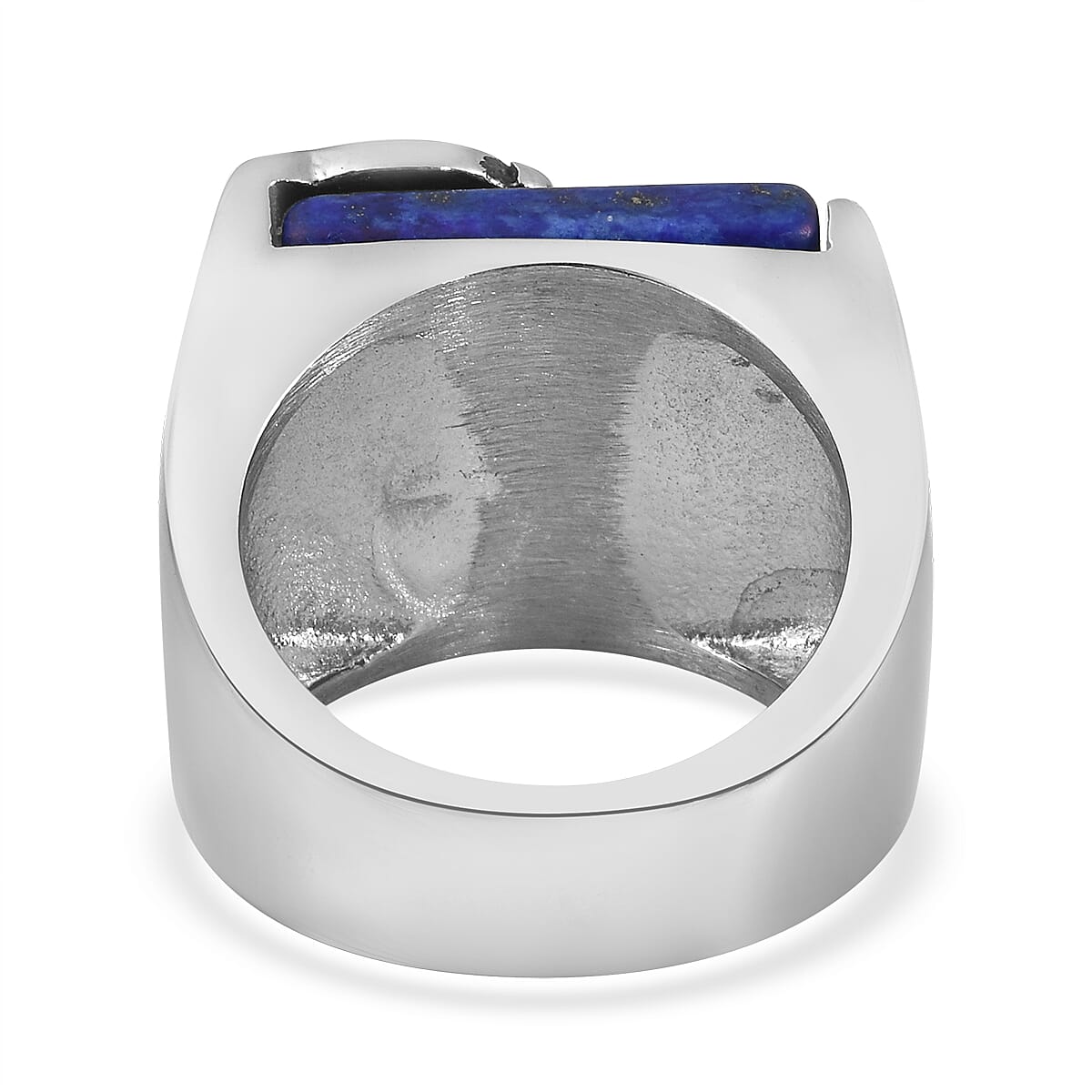 Lapis Lazuli Lion Ring in Stainless Steel 10.00 Ct.