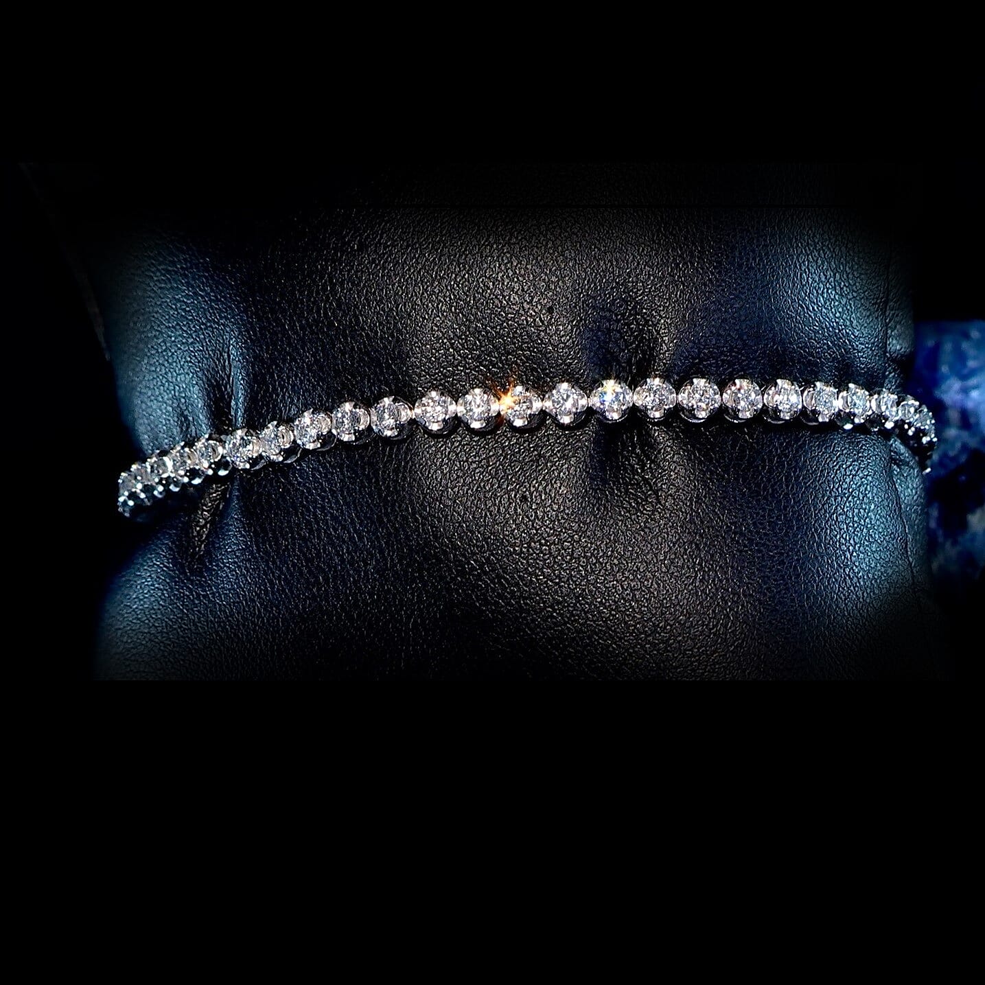 NY Close Out - 10K White Gold Diamond (I1-I2- G-H) Bracelet (Size  7.25) 2.00 Ct, Gold Wt 6.80 Gms
