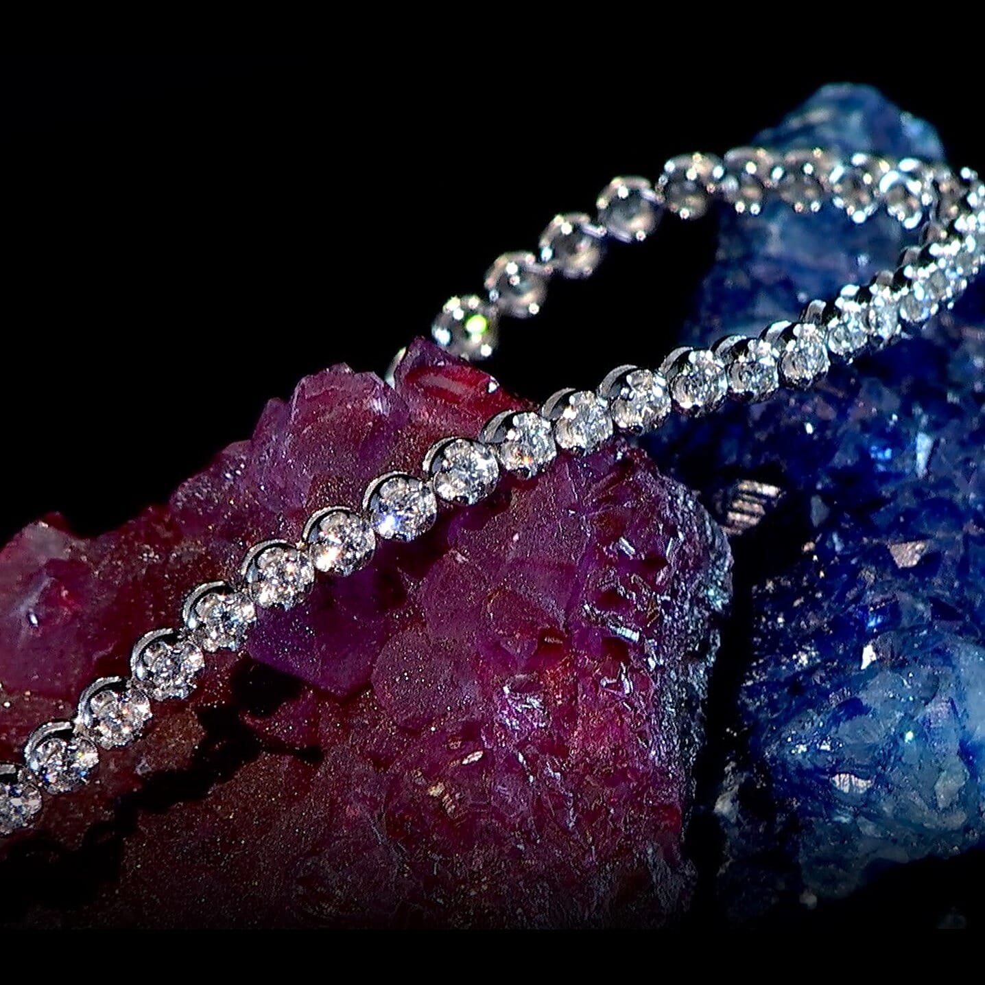 NY Close Out - 10K White Gold Diamond (I1-I2- G-H) Bracelet (Size  7.25) 2.00 Ct, Gold Wt 6.80 Gms