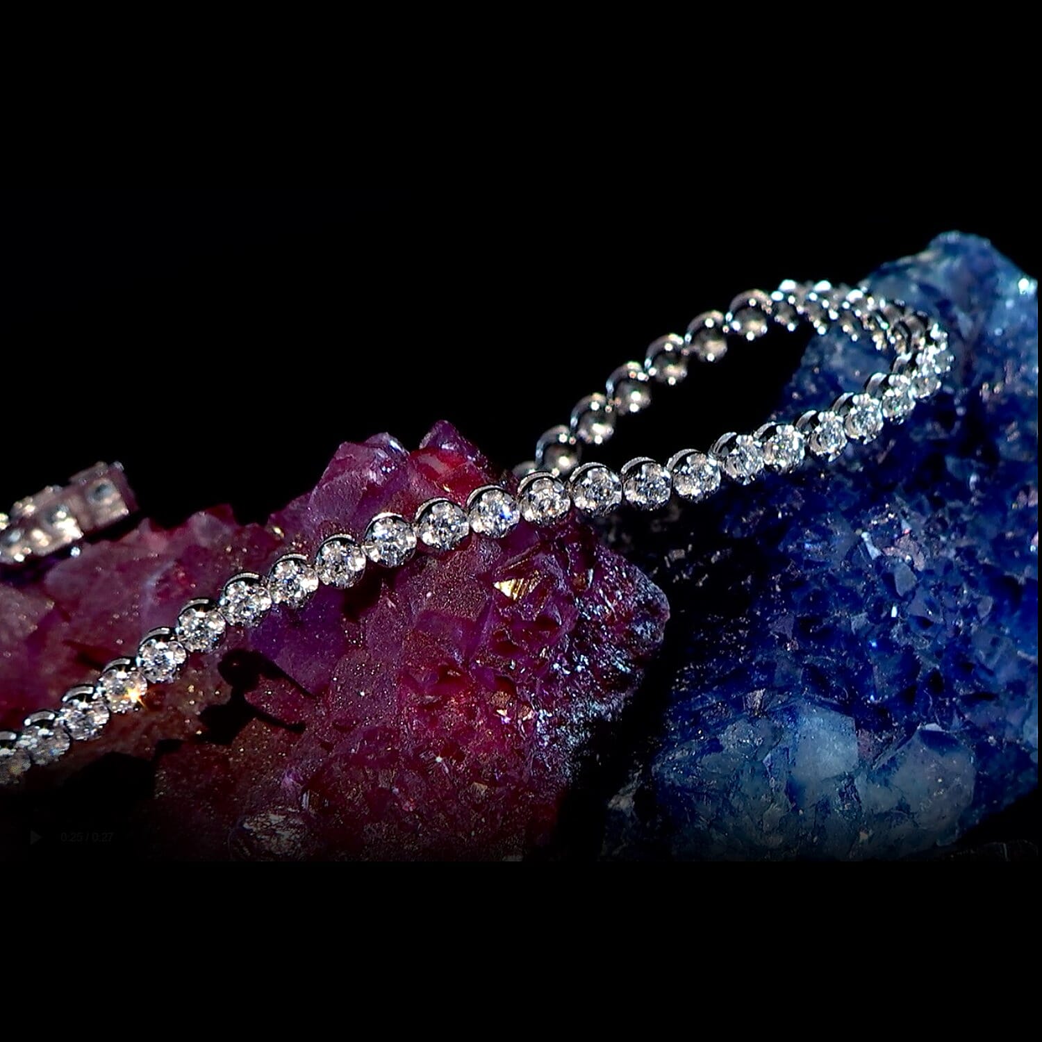 NY Close Out - 10K White Gold Diamond (I1-I2- G-H) Bracelet (Size  7.25) 2.00 Ct, Gold Wt 6.80 Gms