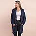 LA MAREY Knitted Women's Sweater Cardigan - Navy