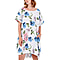 Nova of London - Floral High Low Linen  Two Pocket Dress (Size 8-18) - White