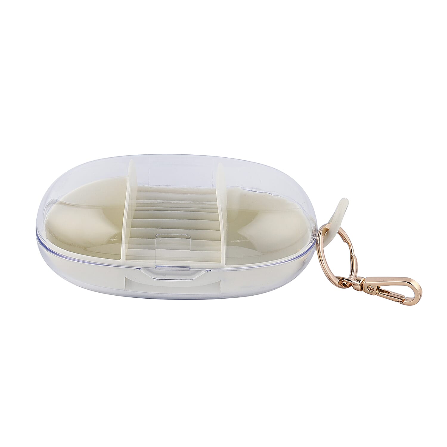 Travel plastic jewelry organizer with a detachable hook 