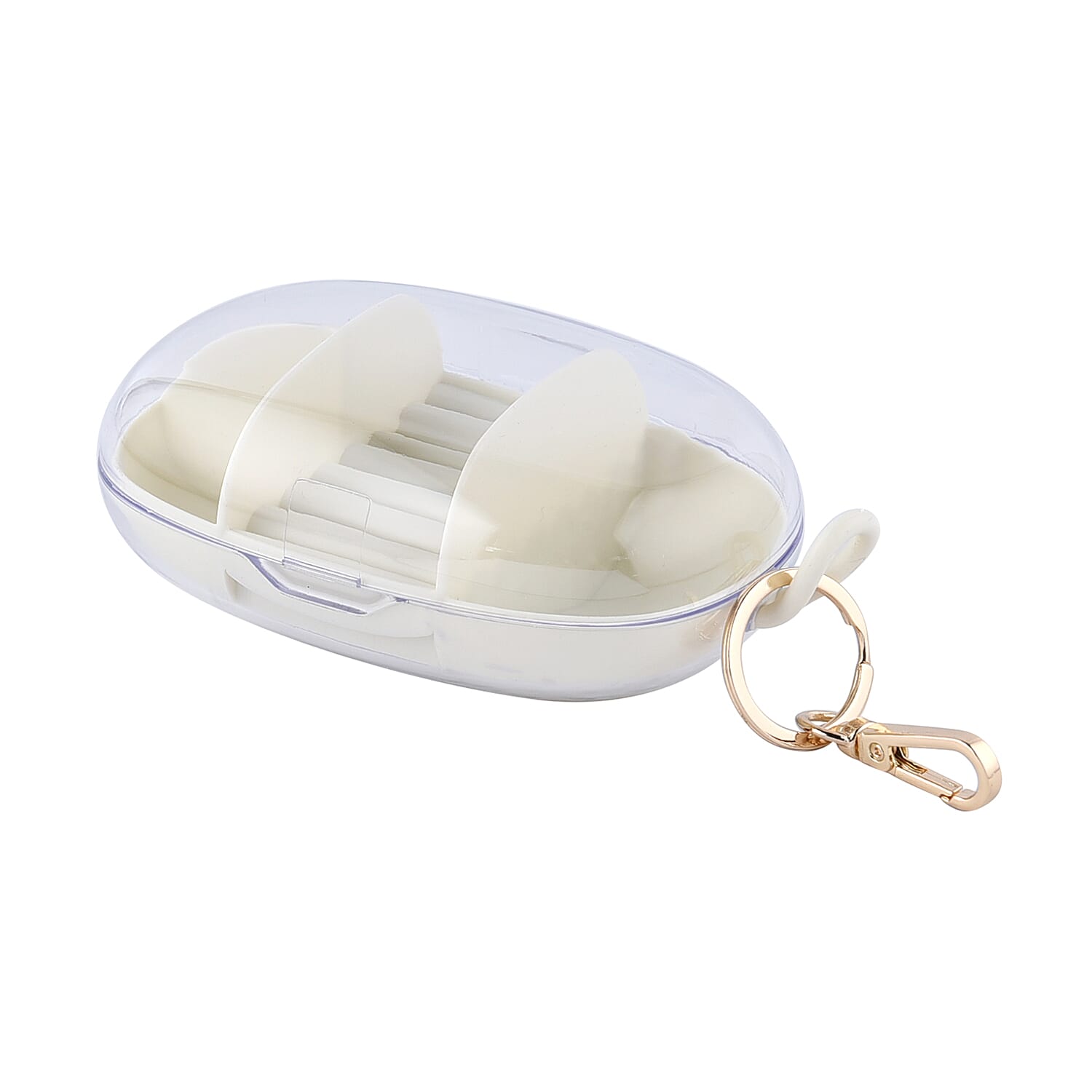 Travel plastic jewelry organizer with a detachable hook 
