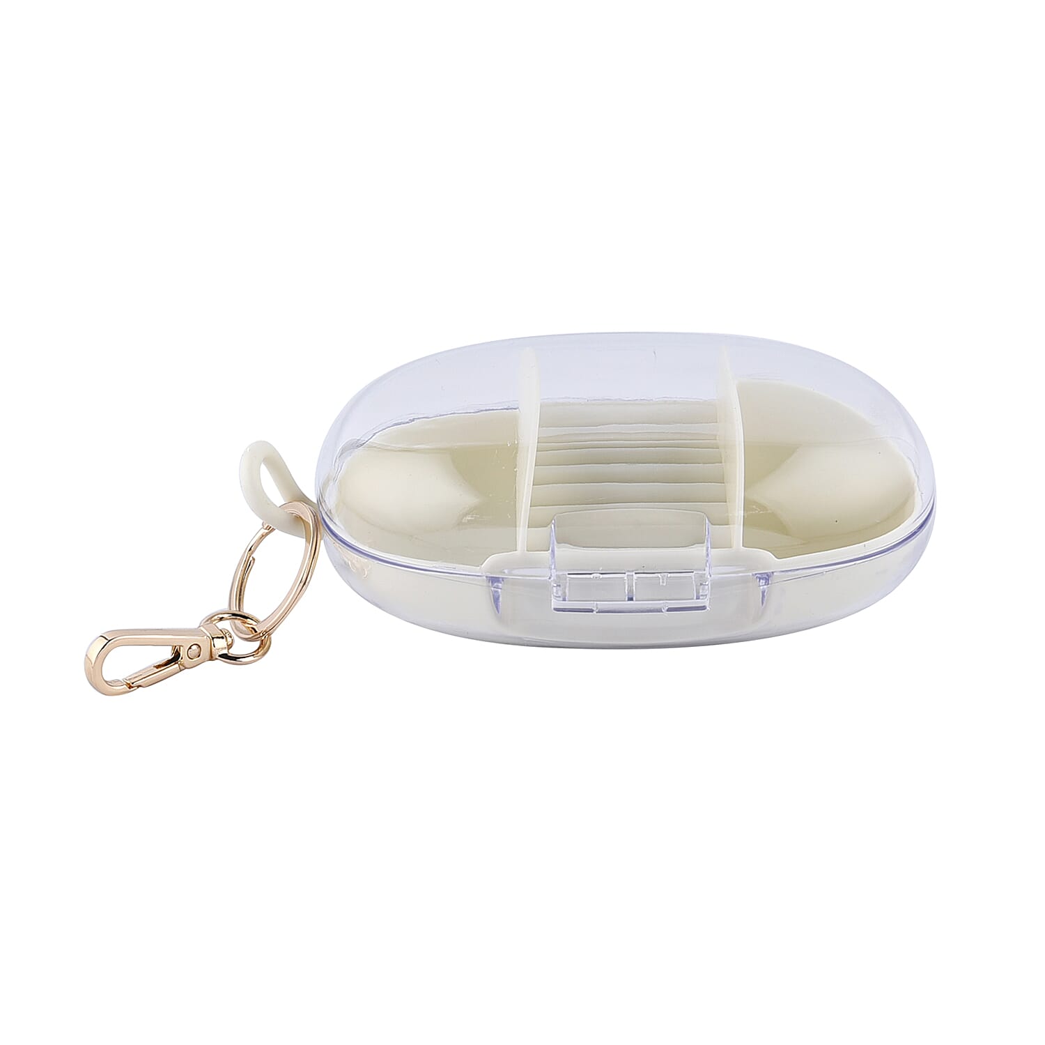 Travel plastic jewelry organizer with a detachable hook 