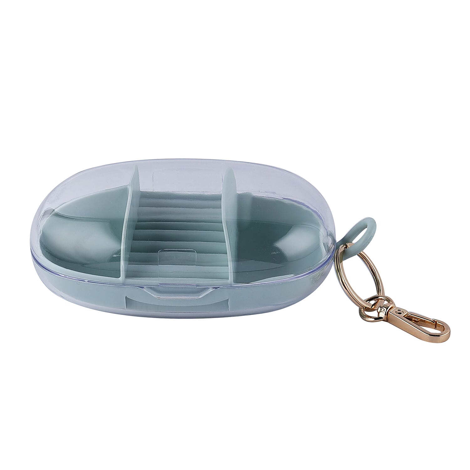 Portable Jewellery Organiser with Detachable Hook (Size 15x8x5cm) - Light Blue