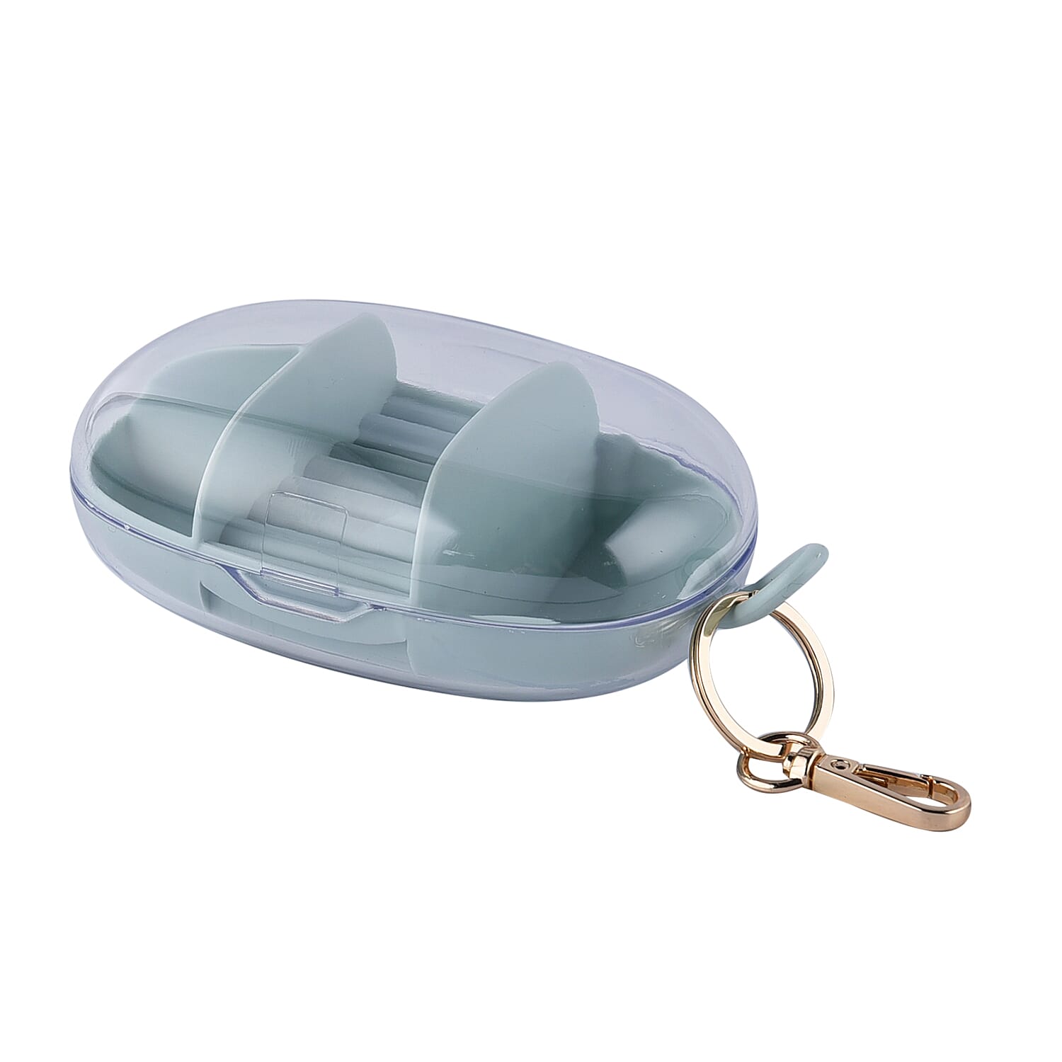 Portable Jewellery Organiser with Detachable Hook (Size 15x8x5cm) - Light Blue