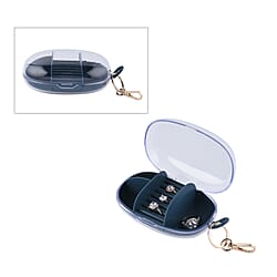 Travel plastic jewelry organizer with a detachable hook 