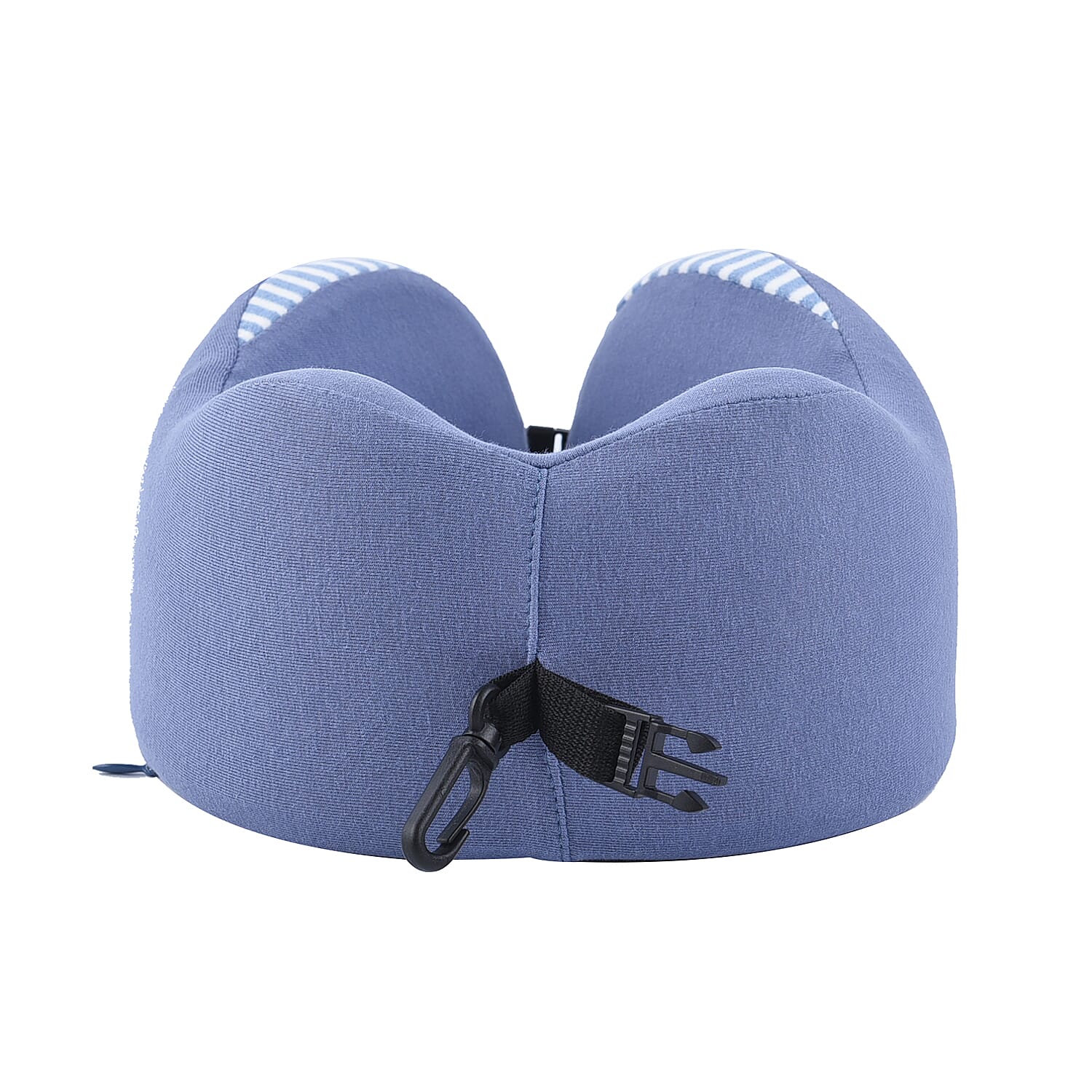 Comfy Neck Pillow with Buckle Closure (Size 22Cm) - Blue