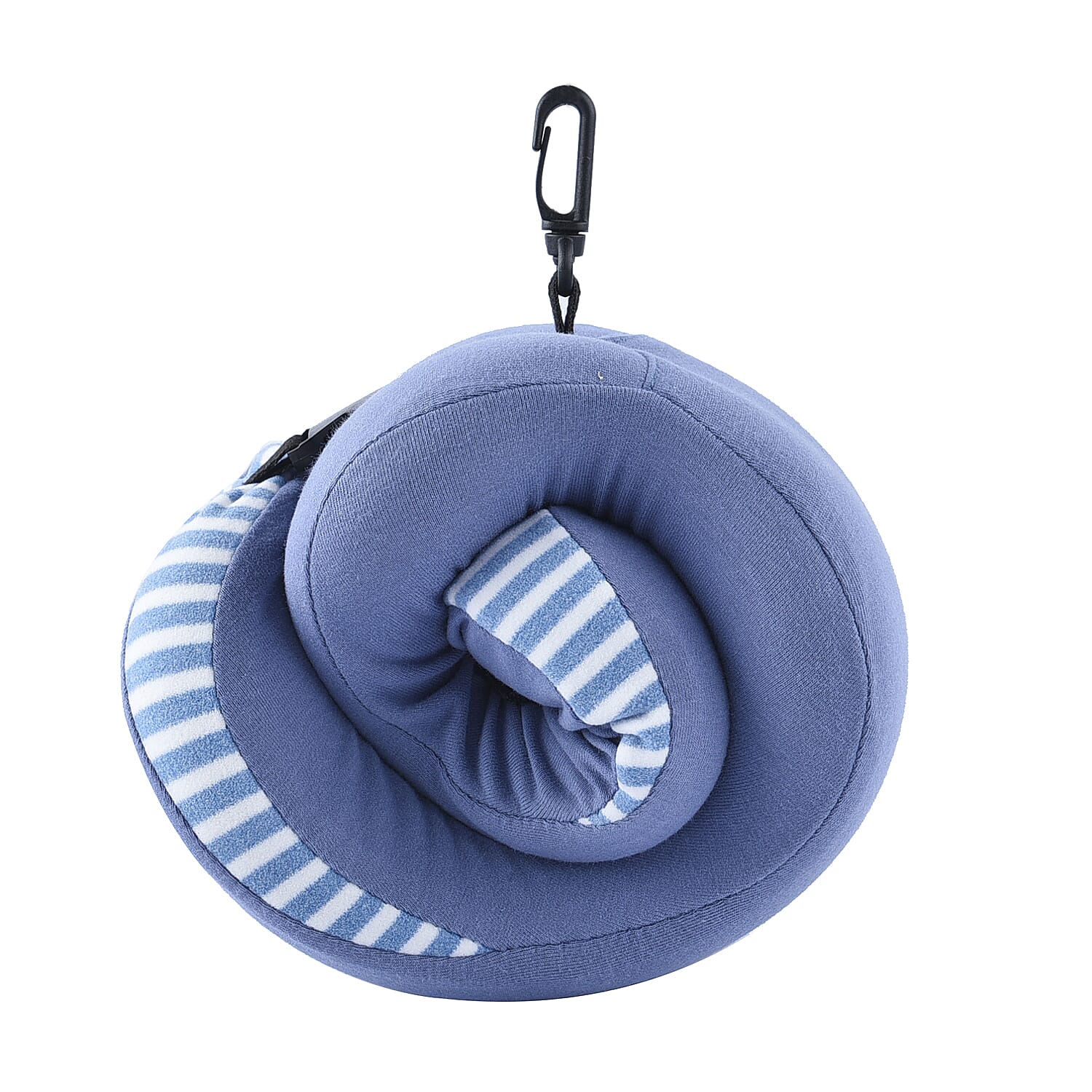 Comfy Neck Pillow with Buckle Closure (Size 22Cm) - Blue