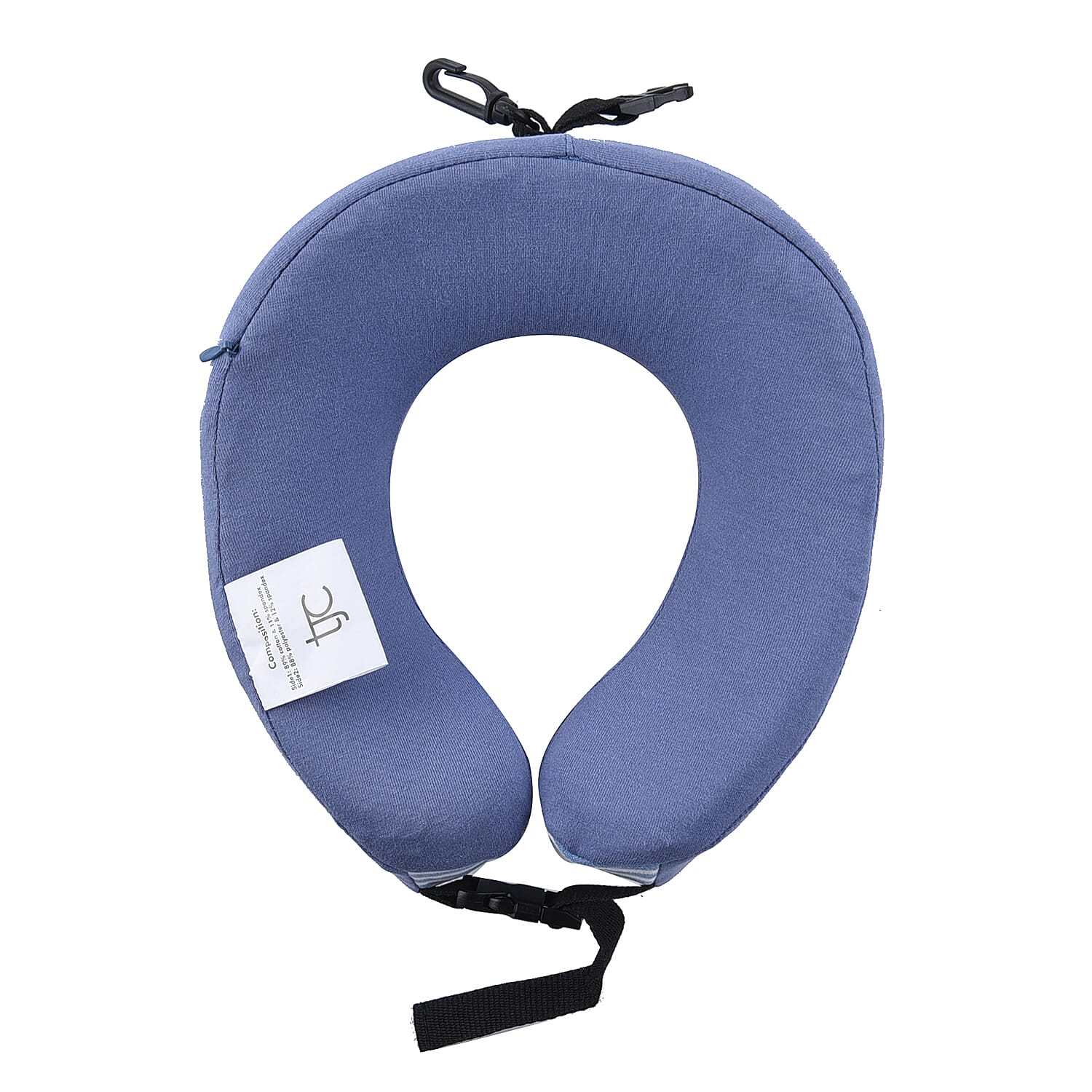 Comfy Neck Pillow with Buckle Closure - Blue
