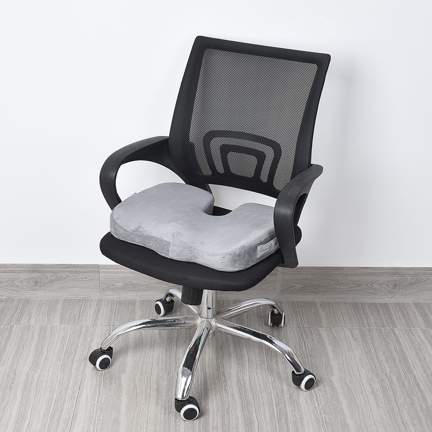 Comfy Memory Foam Seat Cushion (Size 44x35x7Cm) - Grey