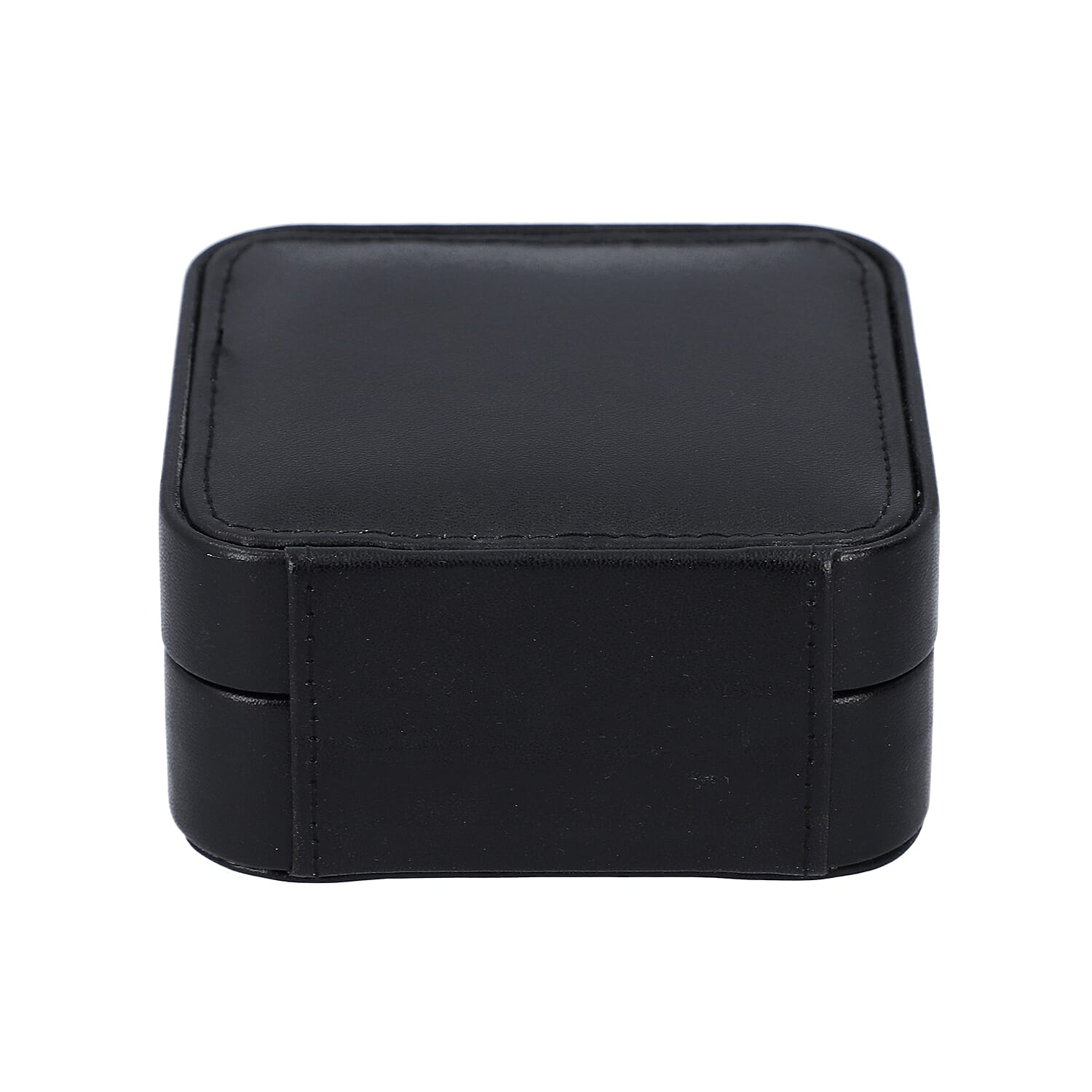 Stylish LED Light Mirror Jewellery Box wih Lock  Size 10x10x5 Cm - Black