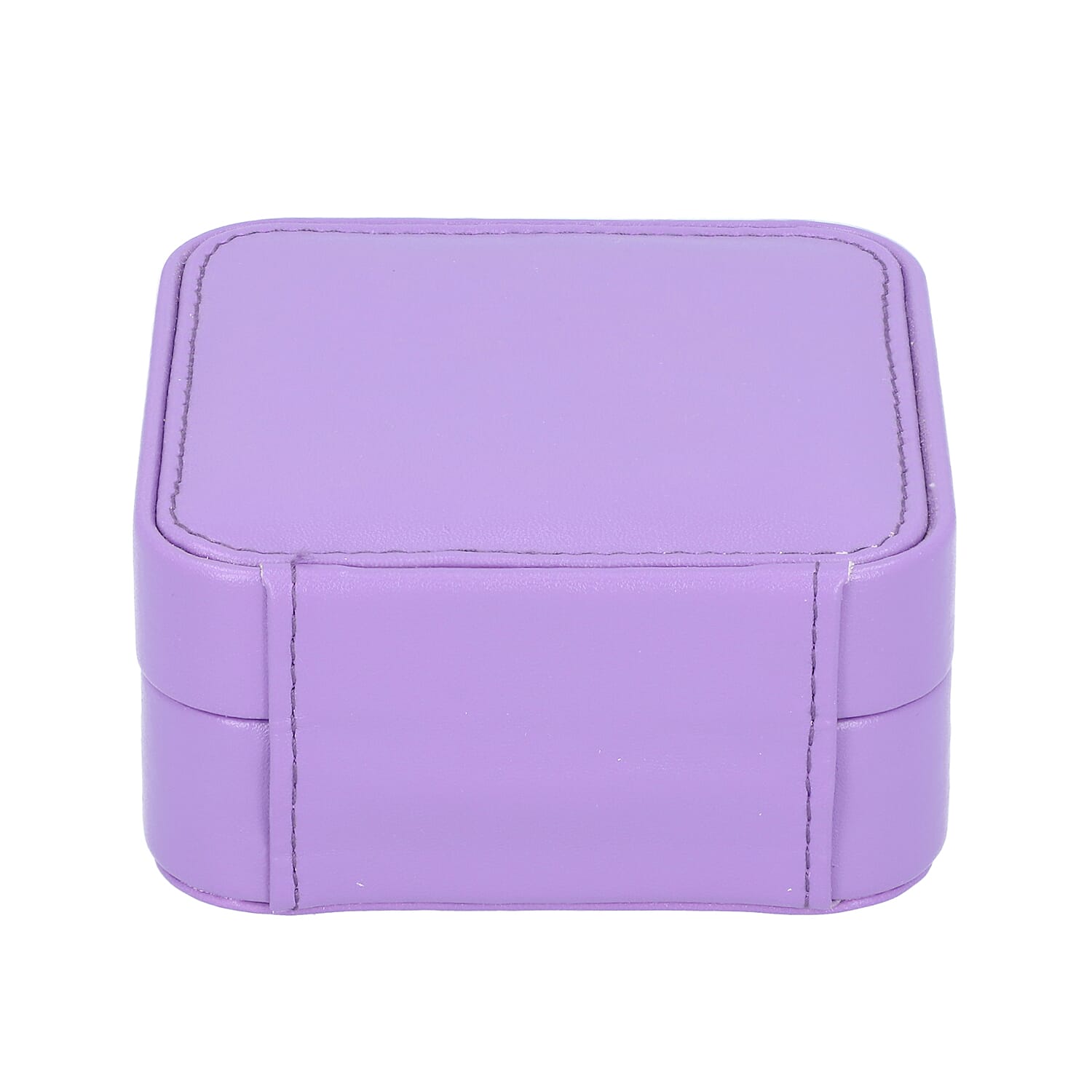Stylish LED Light Mirror Jewellery Box with Lock (Size 10x10x5 Cm) - Purple