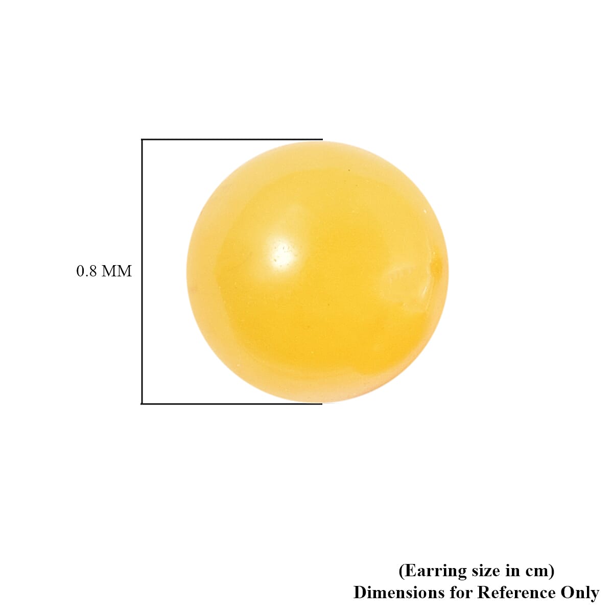 Honey Jade Stud Earrings (with Push Back) in Yellow Gold Overlay Sterling Silver 8.50 Ct.