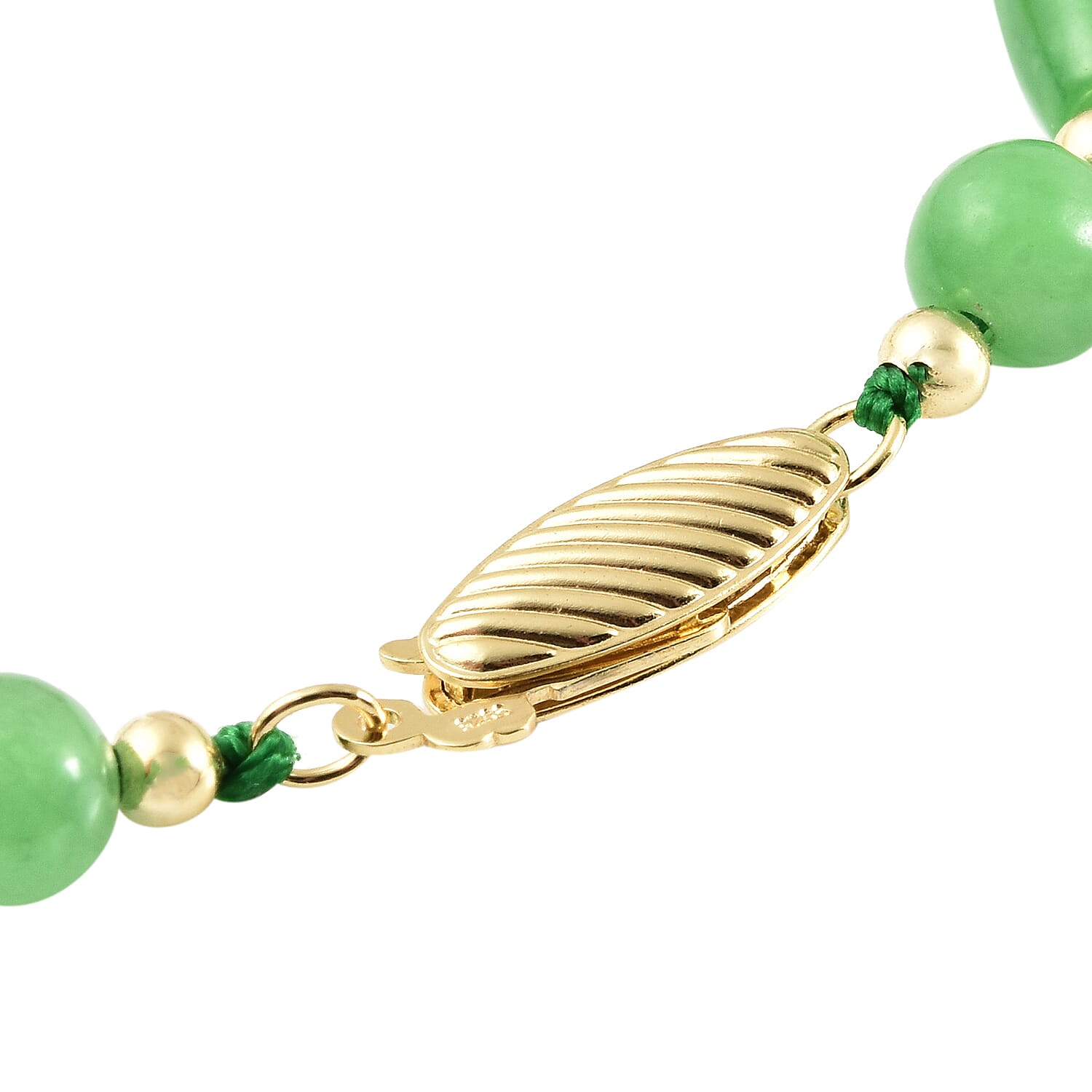 Multi Colour Jade Bracelet (Size - 7.5) in Sterling Silver