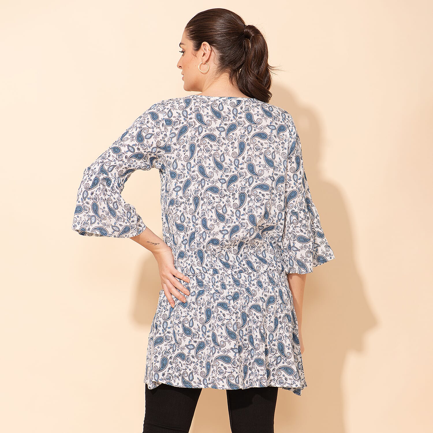 TAMSY Viscose Printed Crepe Top - Multi