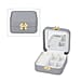 Stylish LED Light Mirror Jewellery Box wih Lock  Size 10x10x5 Cm - Taupe